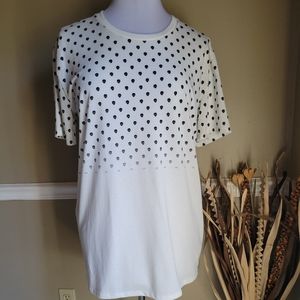 Lularoe Skull Tunic Black & White Medium